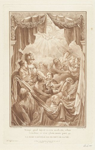 Allegorie op dood van Lodewijk XV