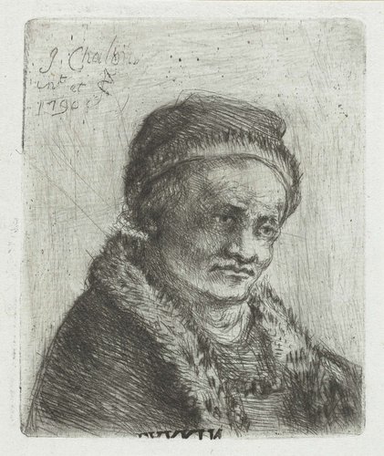 Volwassen man met bontkraag