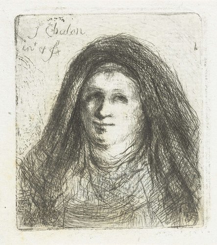 Volwassen vrouw met hoofddoek by Jan Chalon