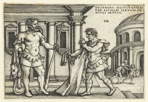 Lichas brengt Hercules het gewaad van Nessus by Hans Sebald Beham