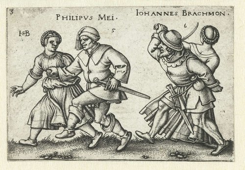Dansende boerenparen