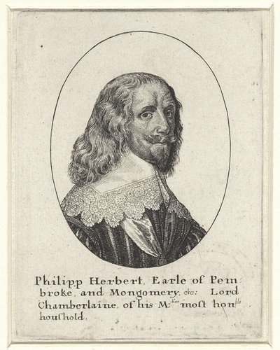 Portret van Philip Herbert, graaf van Pembroke en Montgomery by Wenceslaus Hollar
