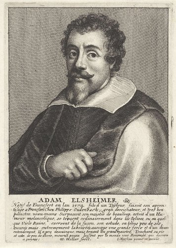 Portret van Adam Elsheimer by Wenceslaus Hollar