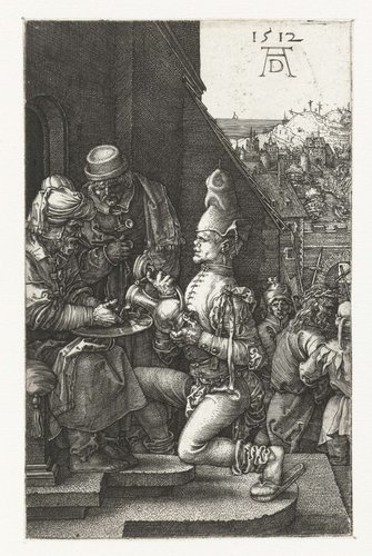 Pilatus wast zijn handen in onschuld by Albrecht Dürer