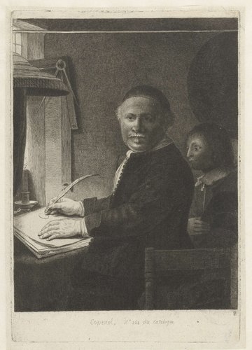 Lieven Willemsz. van Coppenol, writing master: the smaller plate