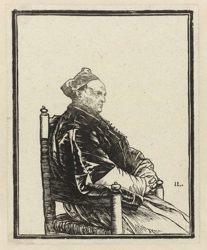 Portret van een zittende geestelijke by anonymous