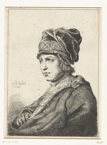 Portret van een jongeman met muts