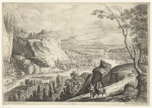 Landschap met de vlucht naar Egypte