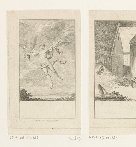 Engel zegent het nieuwe jaar by Daniel Nikolaus Chodowiecki