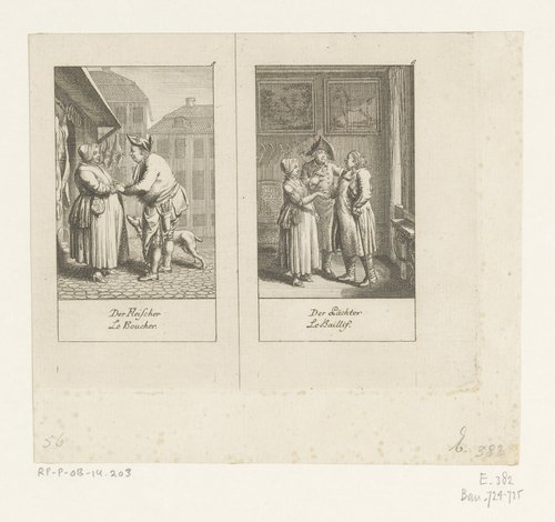 Twee huwelijksaanzoeken by Daniel Nikolaus Chodowiecki