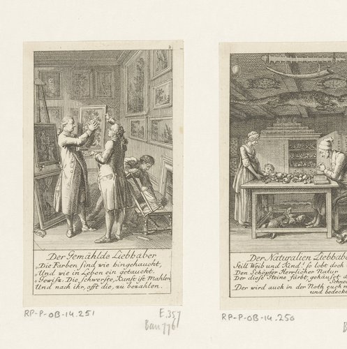 Schilderijenliefhebber by Daniel Nikolaus Chodowiecki