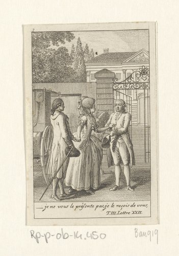 Julie ontmoet St. Preux na zijn wereldreis by Daniel Nikolaus Chodowiecki
