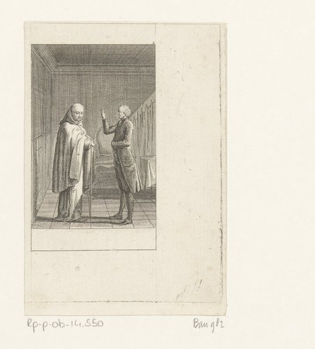 Yorick in gesprek met de franciscaner monnik by Daniel Nikolaus Chodowiecki