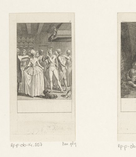 La Fleur organiseert een feest by Daniel Nikolaus Chodowiecki