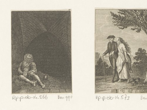 Yorick stelt zich voor hoe het zou zijn in de gevangenis by Daniel Nikolaus Chodowiecki
