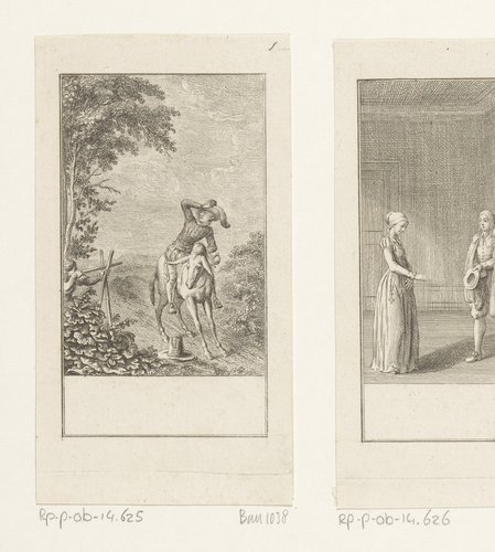 Gil Blas wordt overvallen op zijn weg naar Salamanca by Daniel Nikolaus Chodowiecki