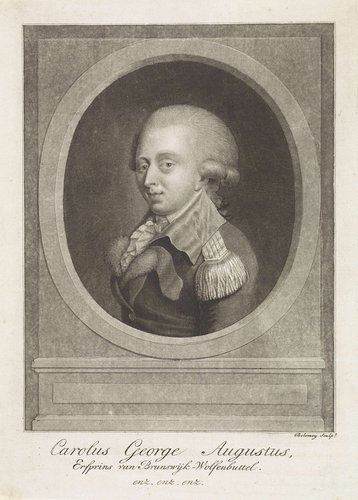 Portret van Karel George August, kroonprins van Brunswijk-Wolfenbüttel