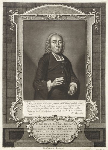 Portret van de predikant Henricus Hageman