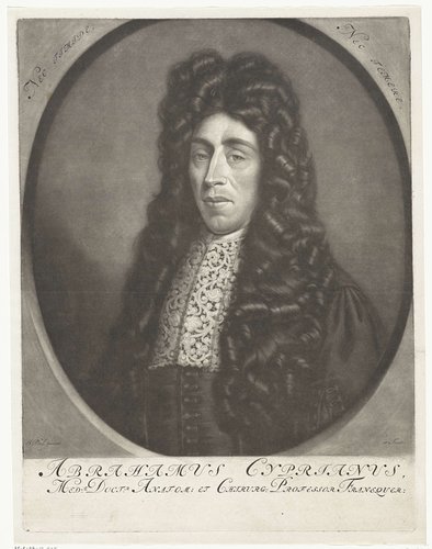 Portret van de arts Abraham Cyprianus