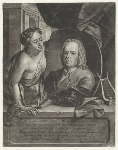 Portret van Frans Greenwood by Aert Schouman