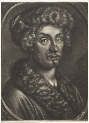 Portret van een man met een bontmuts