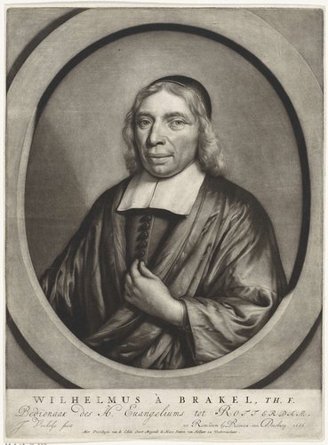 Portret van de predikant Willem van Brakel