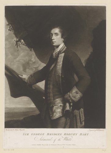 Portret van George Brydges Rodney