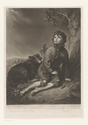 Herdersjongen met hond