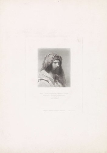 Uit de Schilderij voorstellende Johannes de Dooper predikende in de Woestijn, geschilderd door C. Kruseman