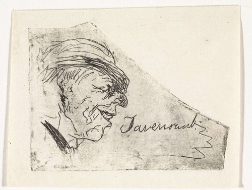 Lachende man met hoed