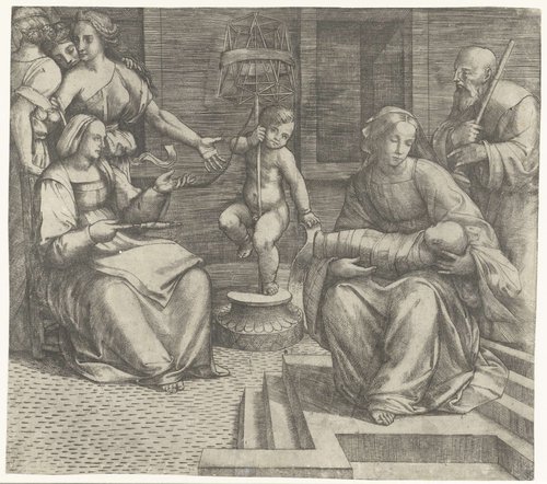Heilige Familie met Elisabeth en Johannes de Doper