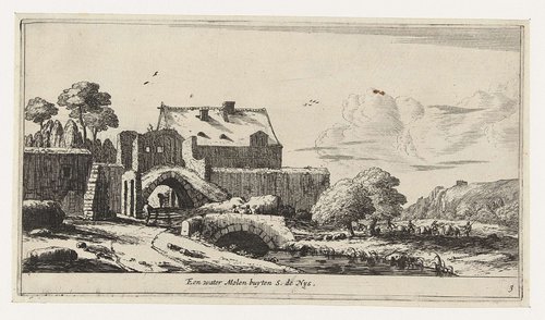 Een water Molen buyten S. de Nys by Reinier Nooms