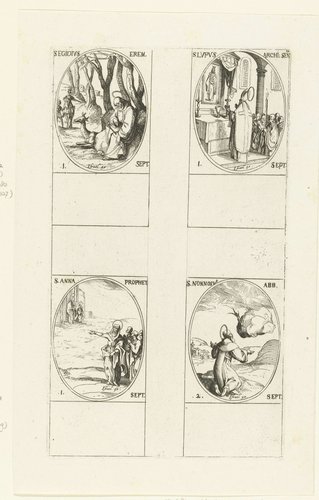 Alle heiligen en de Christelijke feestdagen van het jaar by Jacques Callot