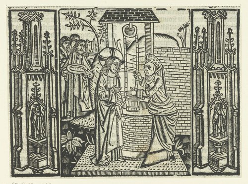 Christus en de Samaritaanse vrouw by Master of Delft