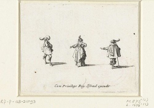 Dertien trio's: dames en heren uit de tijd van Lodewijk XIII by Jacques Callot