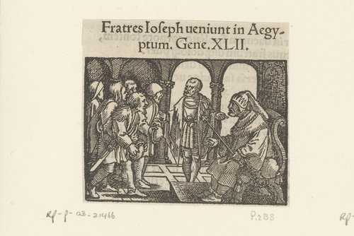 Jozef leidt zijn broeders voor de farao by anonymous