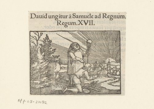 Zalving van David door Samuel by anonymous