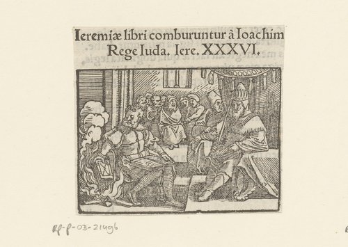 Ieremiae libri comburuntur à Ioachim Rege Iuda by anonymous