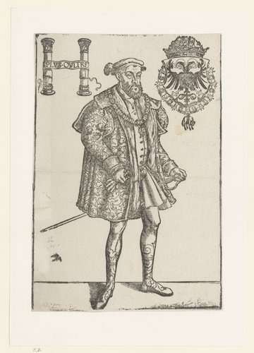 Portret van keizer Karel V van Habsburg, Duits keizer en koning van Spanje