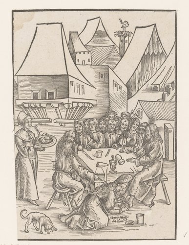 Maria Magdalena wast de voeten van Christus