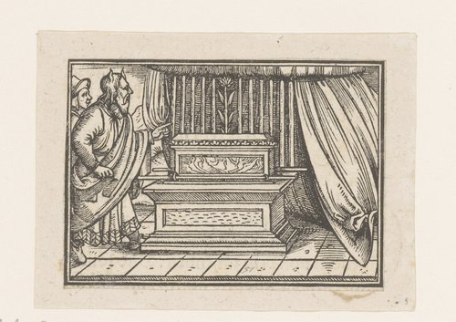 Mozes staande bij de Ark van het Verbond by anonymous