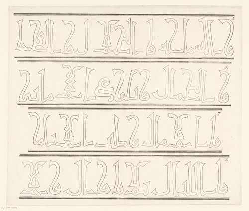 Inscripties in Arabisch schrift
