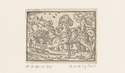 Fabel van de ezel en het hooghartige paard