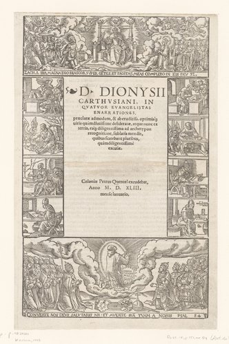 Titelpagina voor: Peter Quentel, D. Dionysii Carthusiani (...), 1543