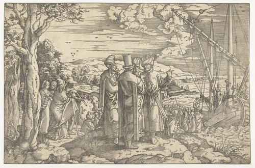 Christus predikt vanuit het schip