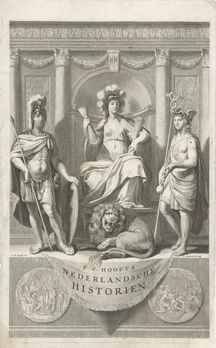 Titelpagina voor: P.C. Hooft, Nederlandsche historien, 1677
