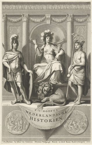 Titelpagina voor: P.C. Hooft, Nederlandsche historien, 1677