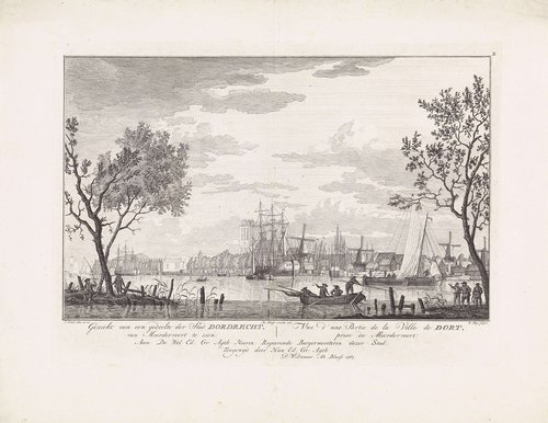 Gezicht op Dordrecht vanaf Meerdervoort