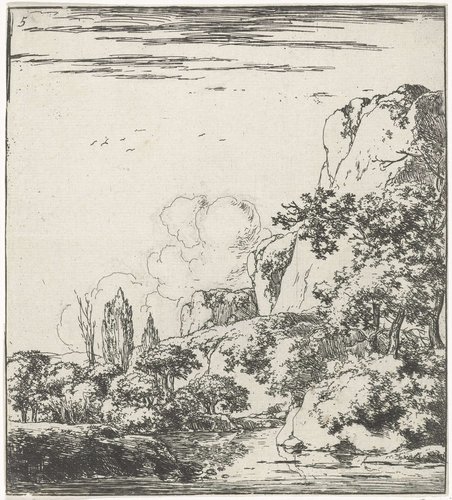 Rivier tussen de rotsen