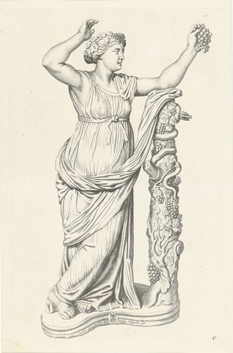 Standbeeld van een bacchante